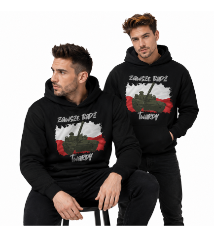 BLUZA Z KAPTUREM PATRIOTYCZNI  TWARDY